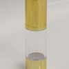 Clear & Gold Chrome 30ml With Cap - Airless Serum Bottles