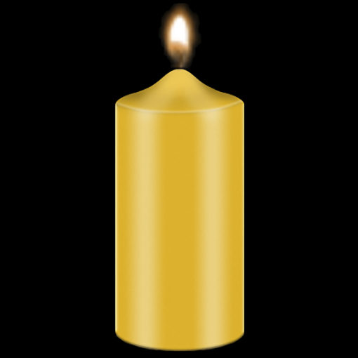 Bekro Gold Yellow Candle