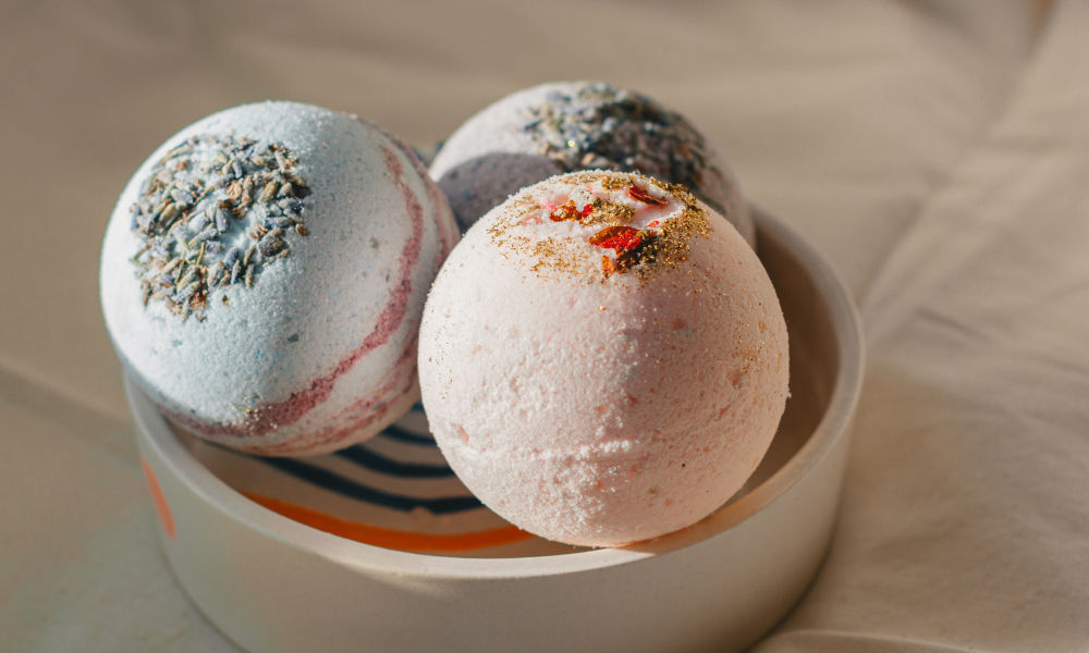 Shower bombs in bowl