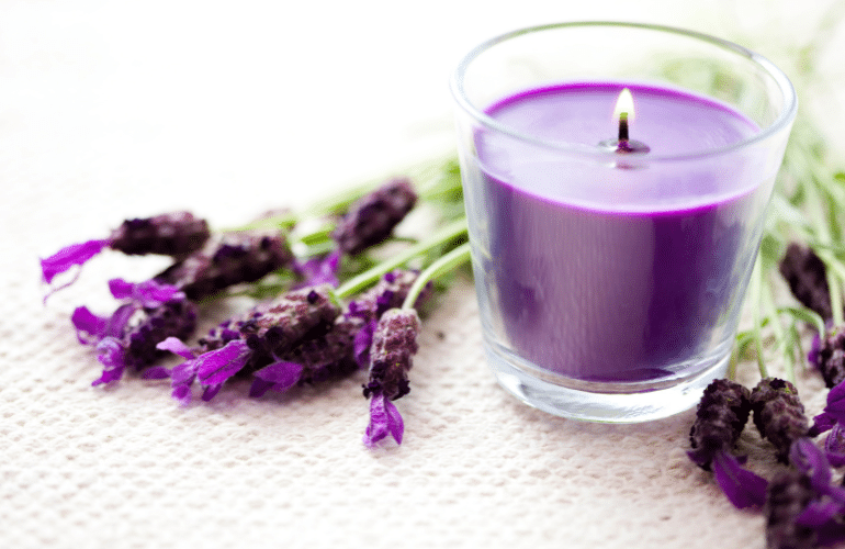 Floral Essential Oils Lavender Candle